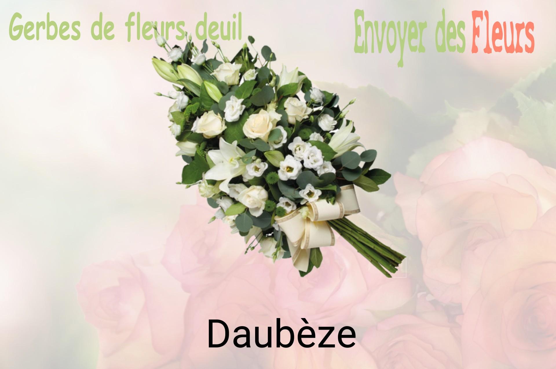 Gerbe de fleurs de deuil livrée à Daubèze